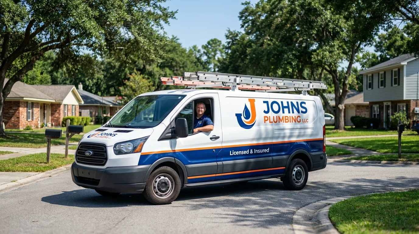 Johns Plumbing LLC service van in Shippensburg, PA