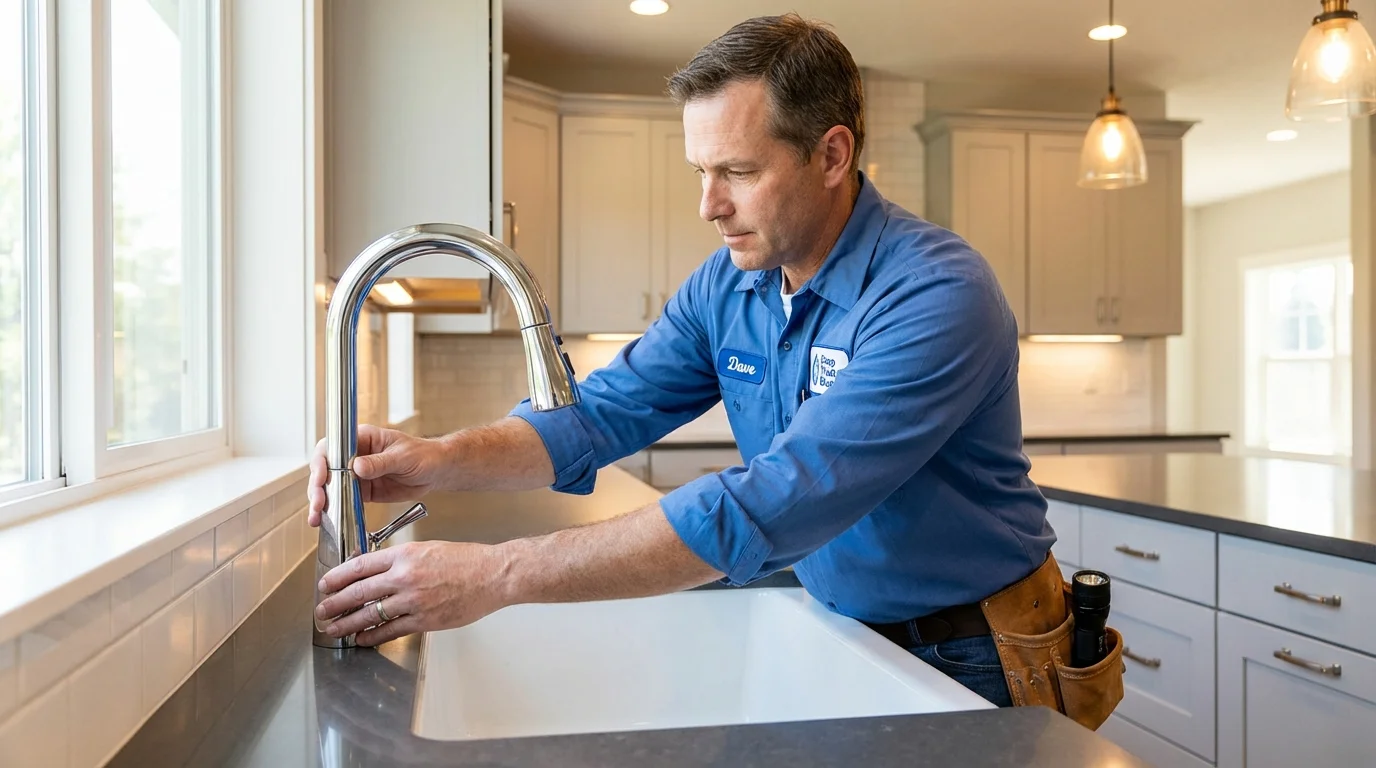 Kitchen faucet installation by Johns Plumbing LLC in Shippensburg